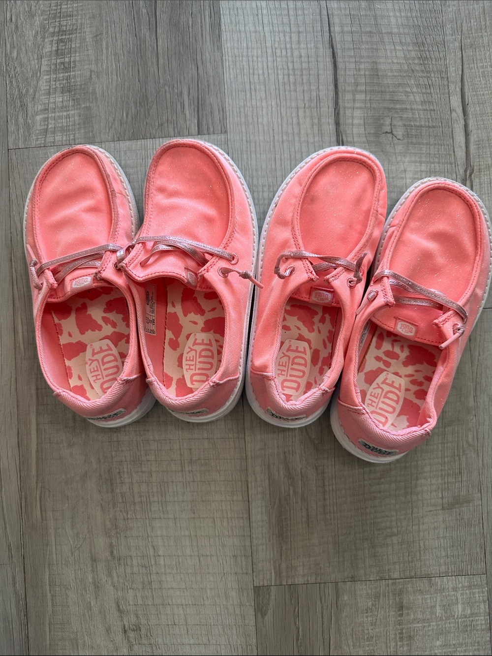 Girls' Hey Dude Hot Pink Sparkly Slip-On Canvas Shoes